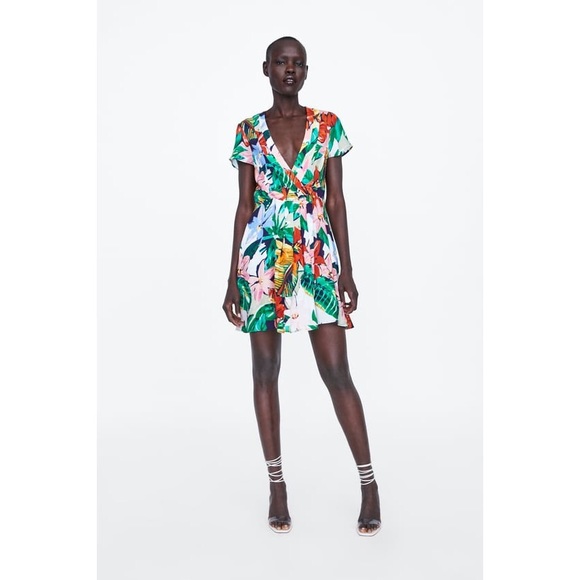 Zara Floral Print Dress - European Summer Vacation - Picture 1 of 12
